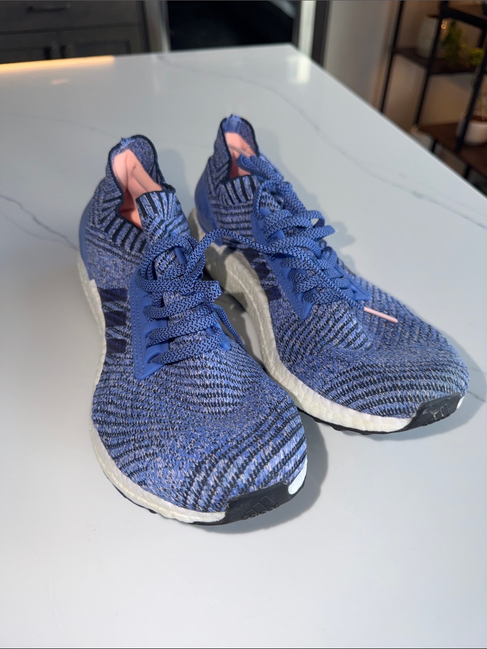 Blue Adidas Ultra Boosts